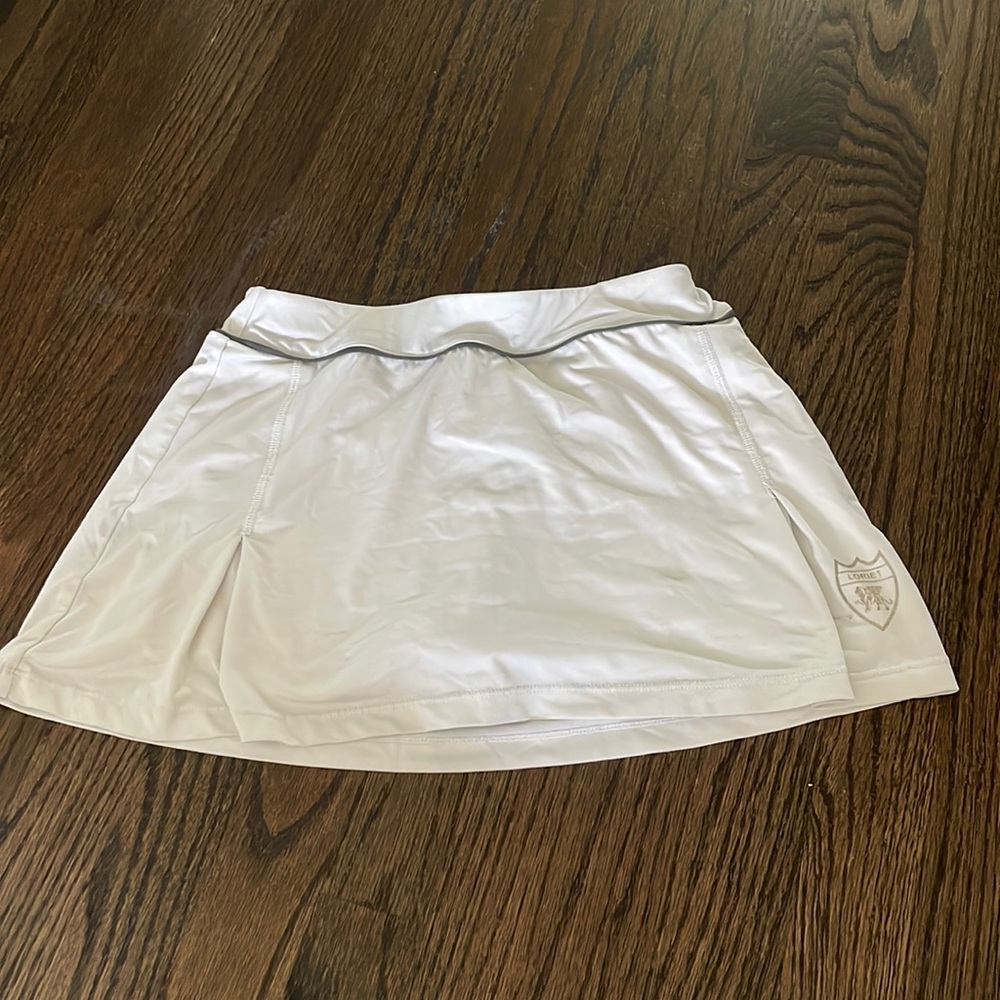 Girls white tennis skirt